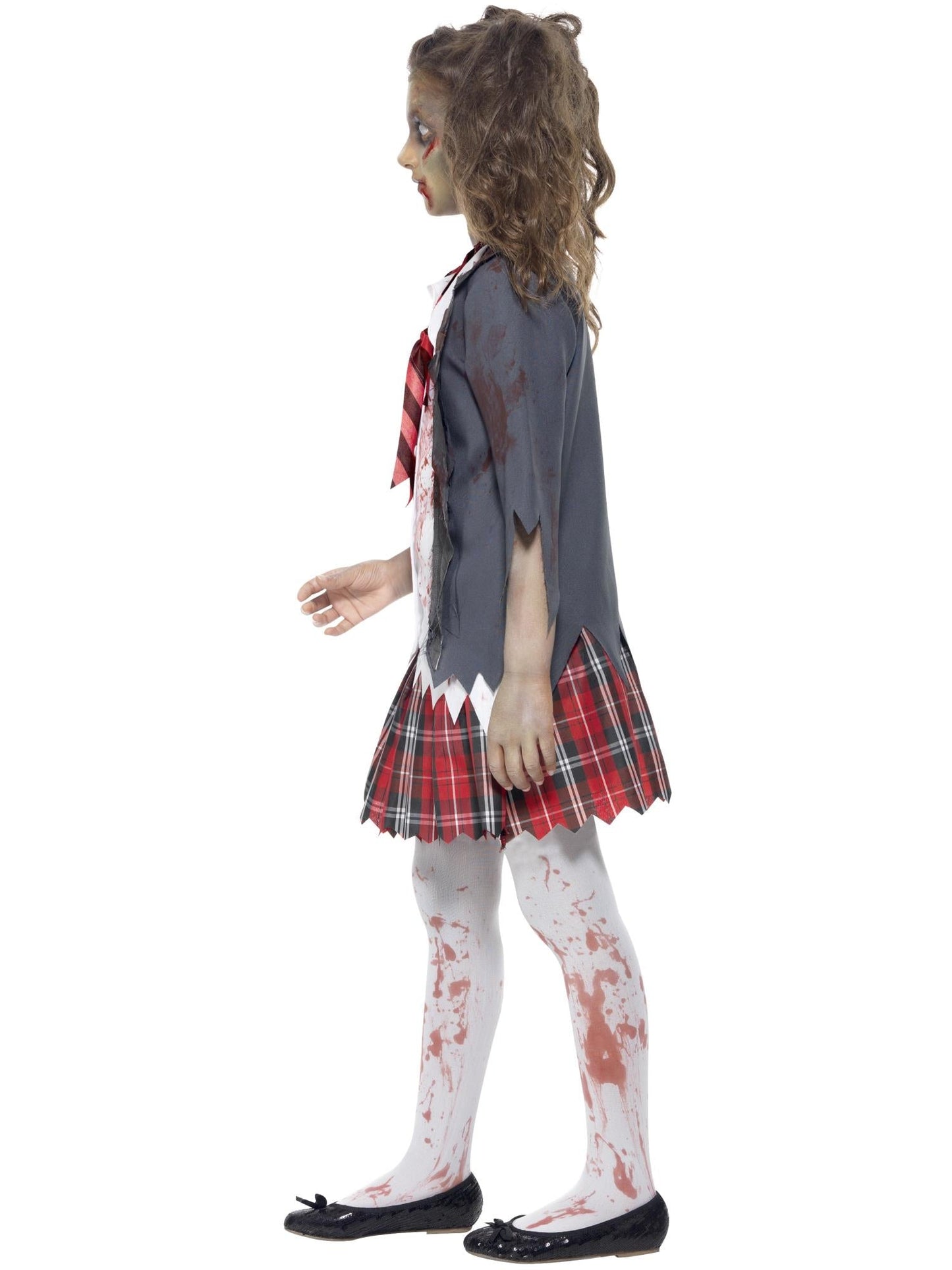 Zombie School Girl Halloween Costume | Blood Stained Outfit Kids