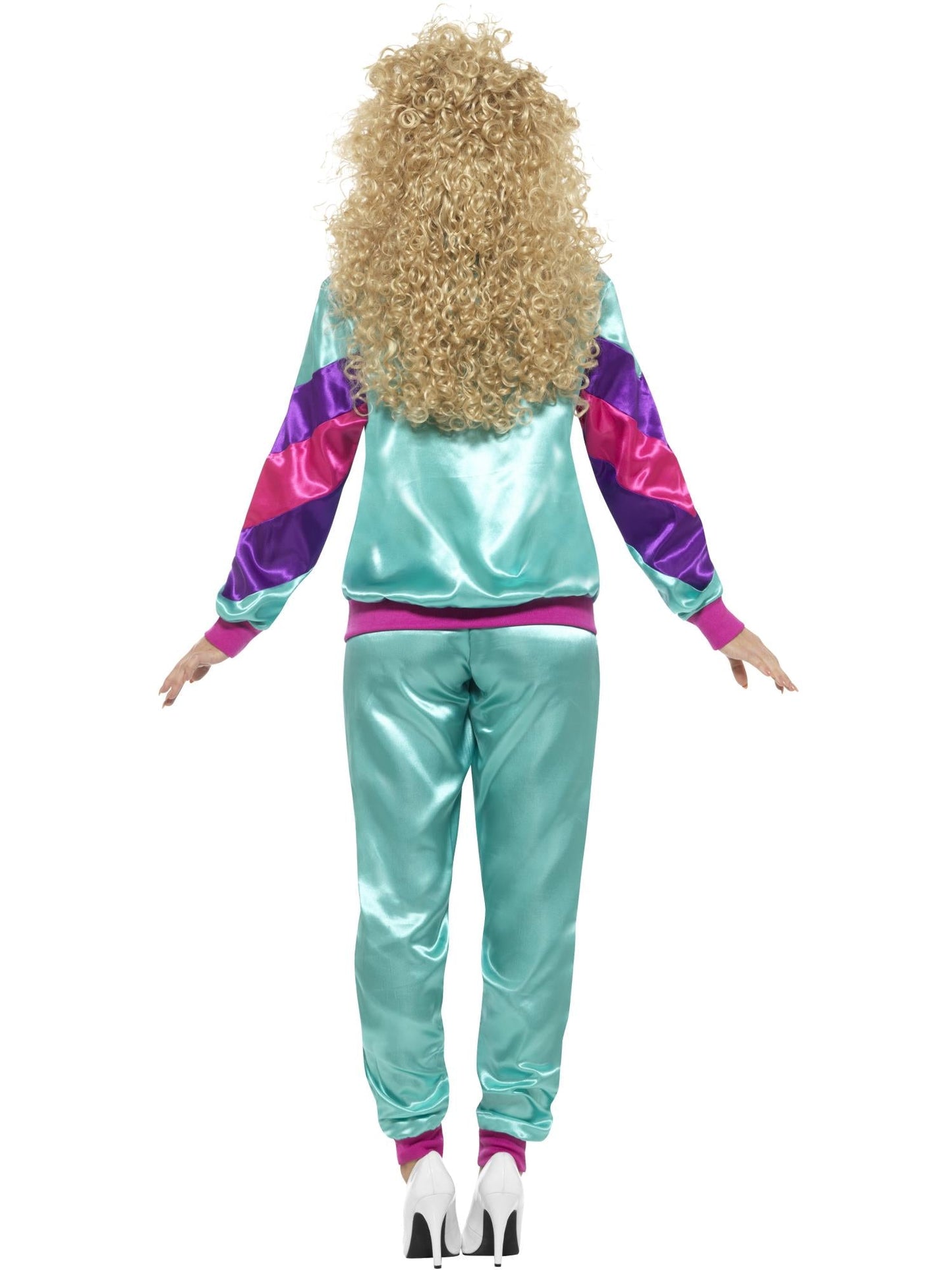 80s Retro Women's Colorful Shiny Shell Suit | Costume Set