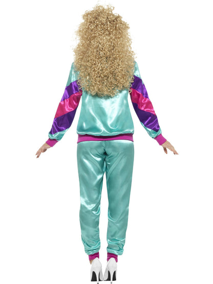 80s Retro Women's Colorful Shiny Shell Suit | Costume Set