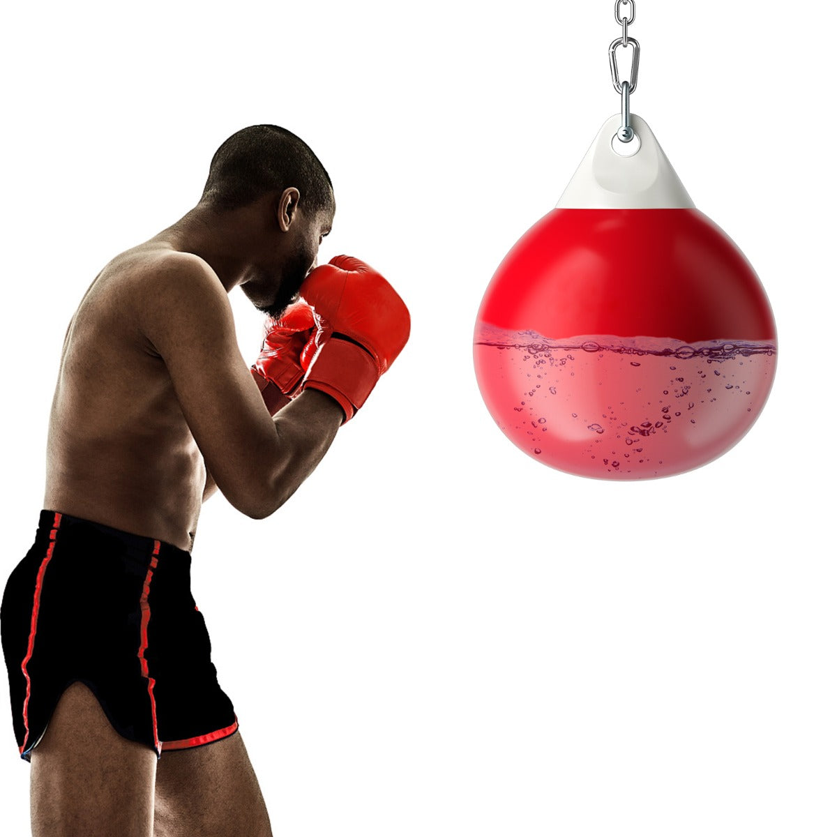 45cm Water Filled Boxing Punching Bag | Adjustable Chain White
