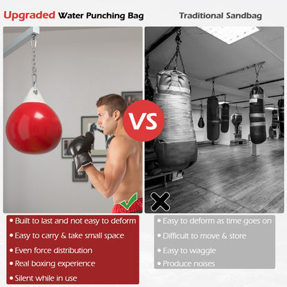 45cm Water Filled Boxing Punching Bag | Adjustable Chain White