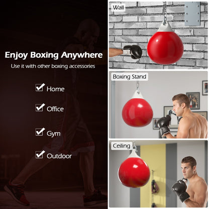 45cm Water Filled Boxing Punching Bag | Adjustable Chain White