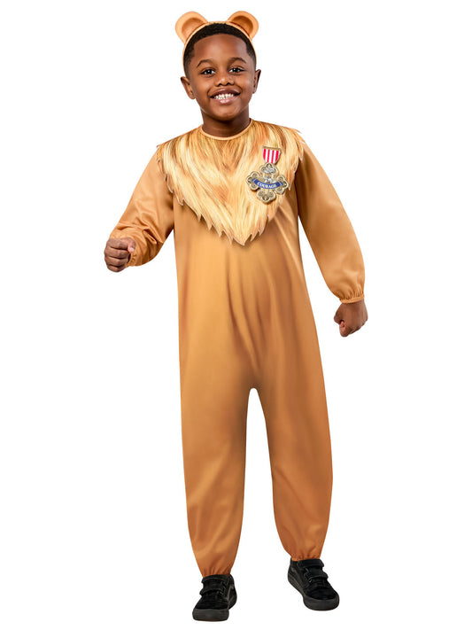 Cowardly Lion costume for kids - includes jumpsuit and headpiece for Wizard of Oz themed play.