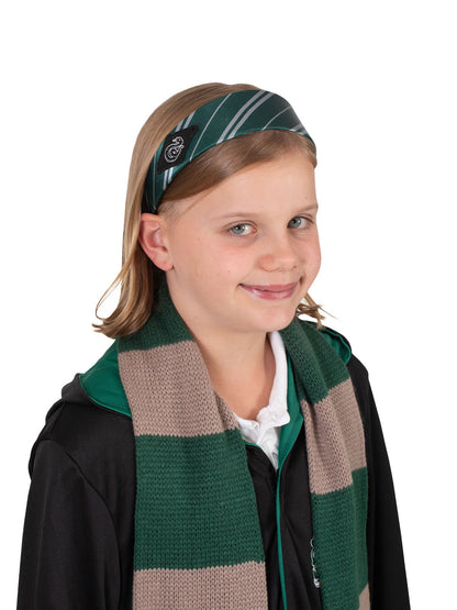 Slytherin house headband featuring Harry Potter logo | Ideal for childrens dress-up and cosplay.