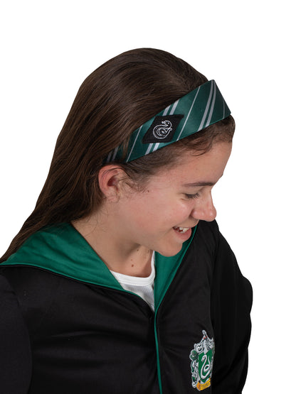 Slytherin house headband featuring Harry Potter theme, perfect for childrens dress-up playtime.
