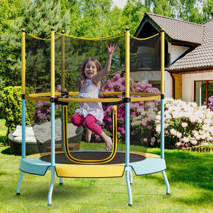 48 Inch Kids Bounce Trampoline with Enclosure Net