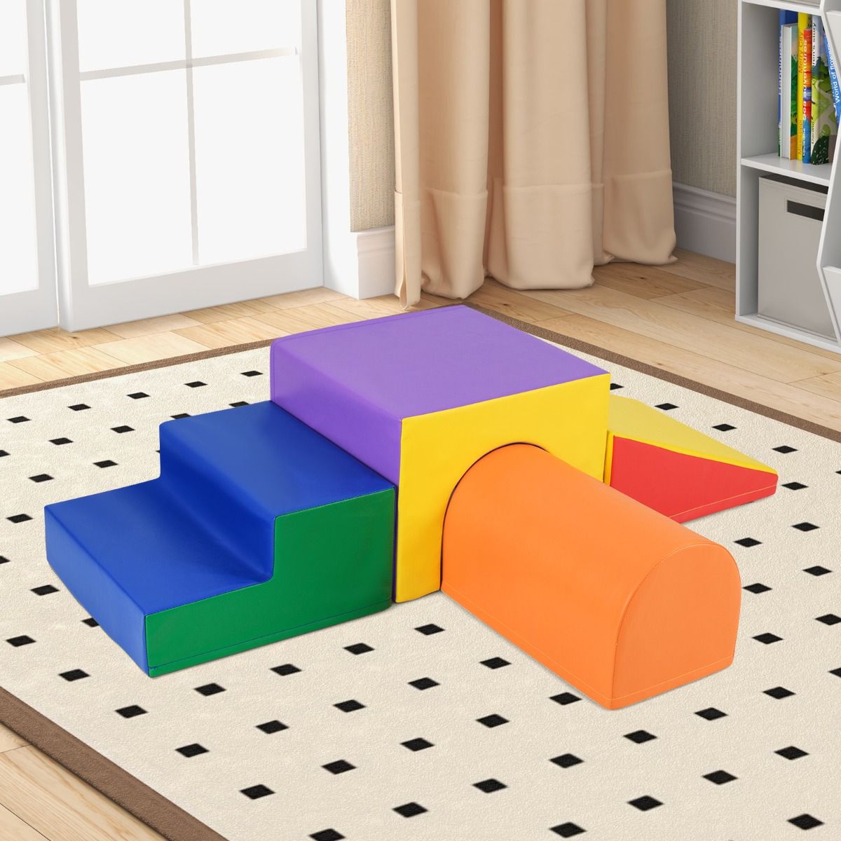 Climb And Crawl Foam Block Set 4 Piece| Multicolor Fun Shapes