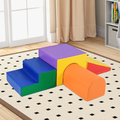 Climb And Crawl Foam Block Set 4 Piece| Multicolor Fun Shapes