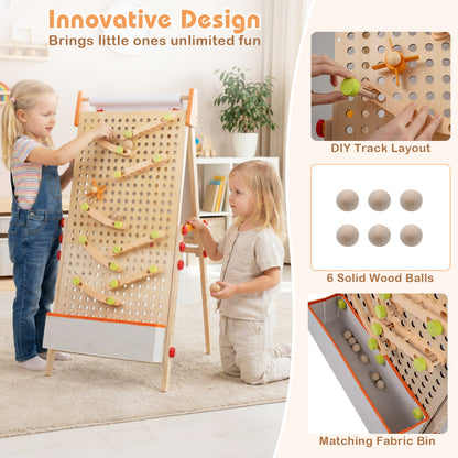 Natural Wood 4in1 Adjustable Kids Art Easel | Double Sided Board