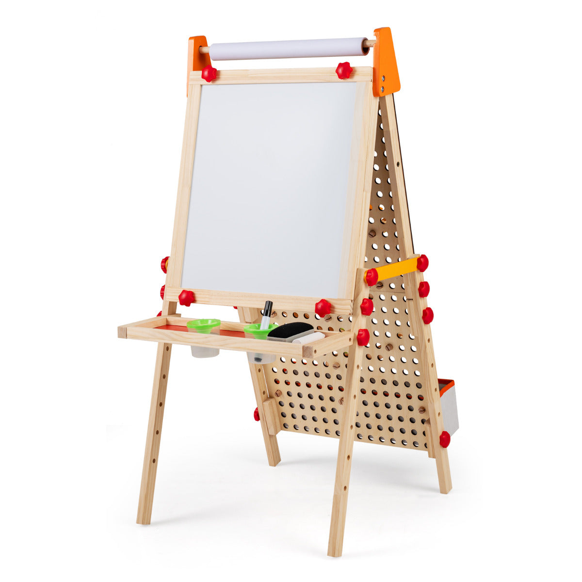 Natural Wood 4in1 Adjustable Kids Art Easel | Double Sided Board