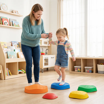5-Piece Multi-Color Crab Stepping Stones | Kids Balance Toy Set