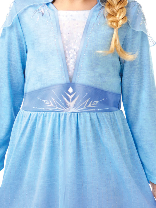 Elsa Frozen 2 Disney Princess Costume for Girls, perfect for imaginative play at home.