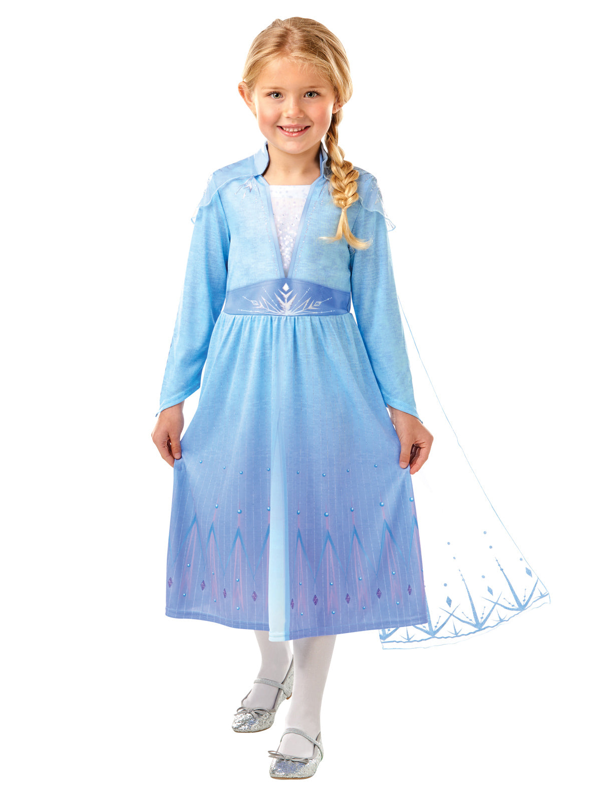 Elsa Frozen 2 Disney Princess Costume for Girls - Sparkling dress for magical playtime fun.