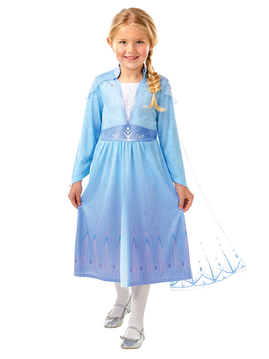 Elsa Frozen 2 Disney Princess Costume for Girls - Sparkling dress for magical playtime fun.