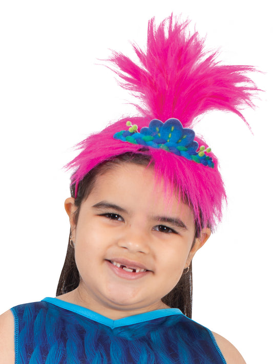 Kids Trolls Poppy Costume with Headpiece - Dreamworks Dress for imaginative play at home.