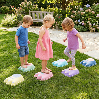 Costway 6 Pieces Stepping Stones for Kids with Cute Monster Theme