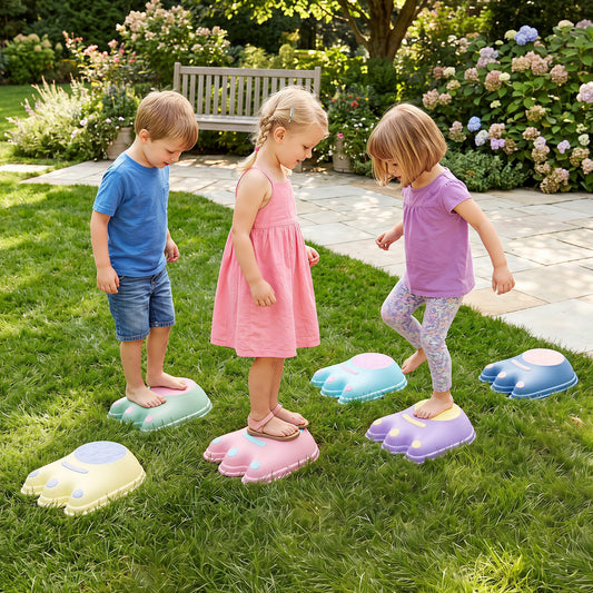 Costway 6 Pieces Stepping Stones for Kids with Cute Monster Theme