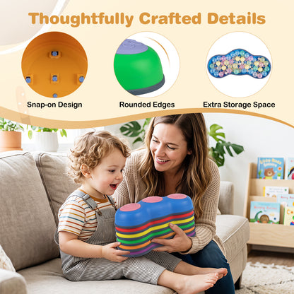 6-Piece Multi-Color Peanut Stepping Stones | Kids Balance Toy Set