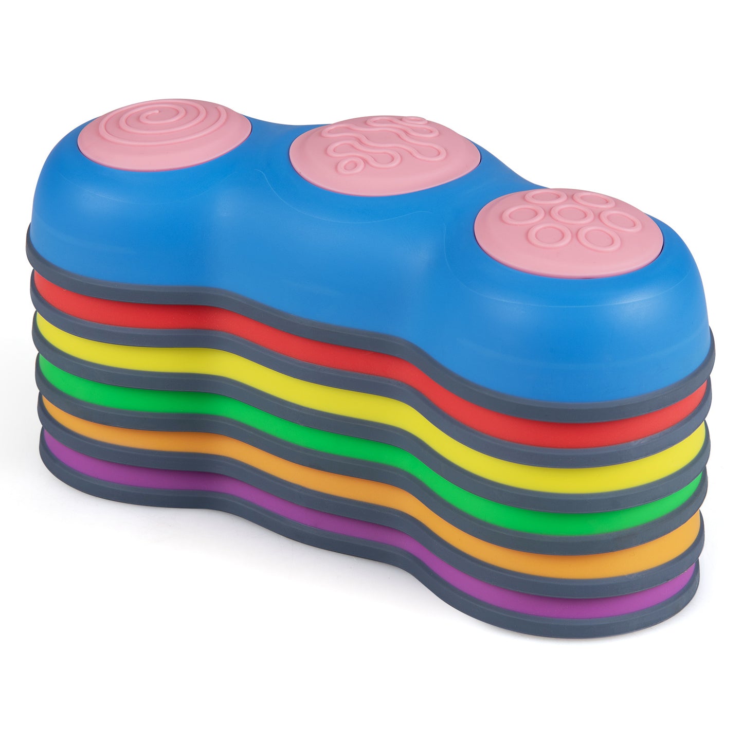 6-Piece Multi-Color Peanut Stepping Stones | Kids Balance Toy Set