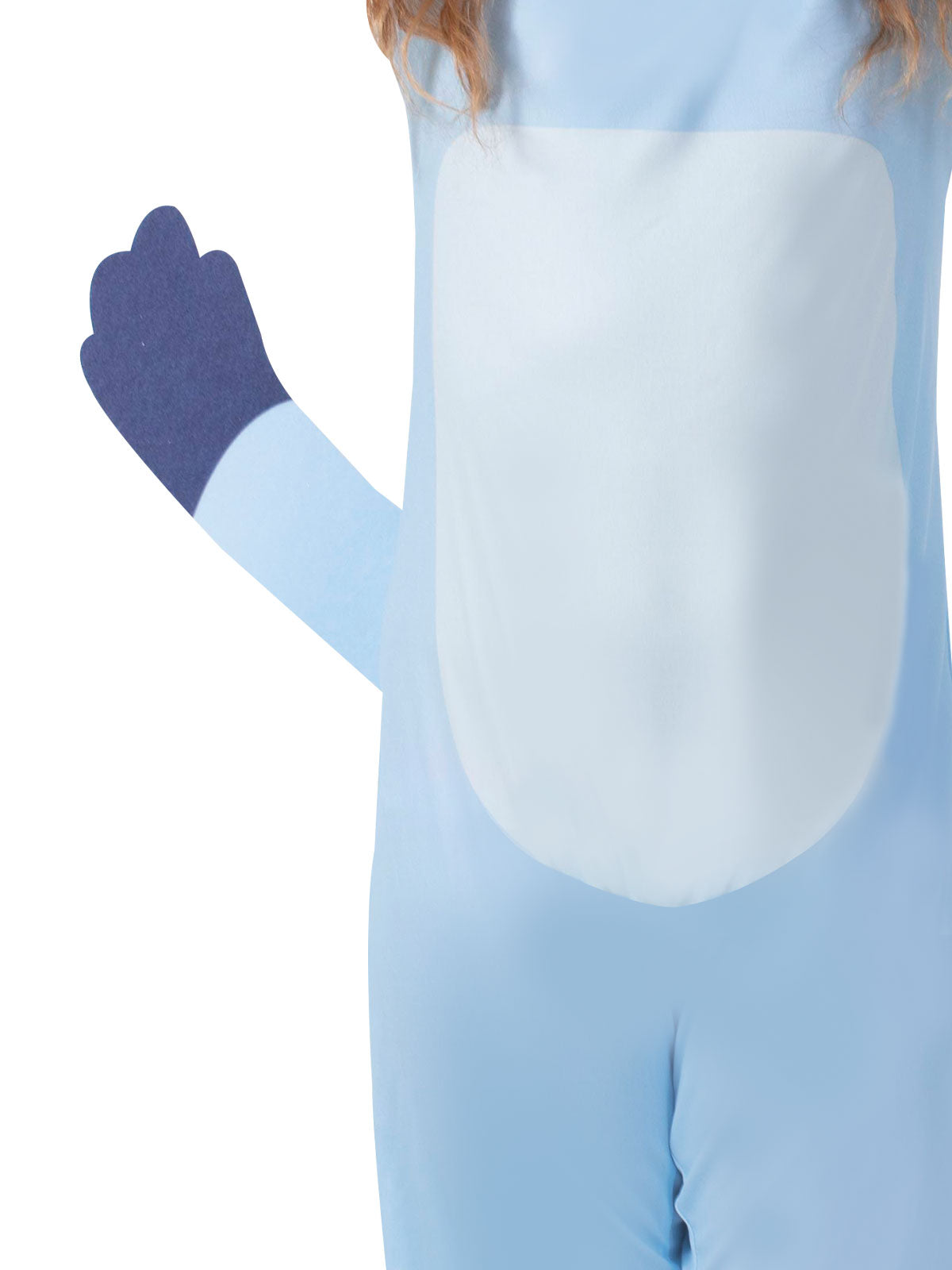 Bluey character costume for kids, officially licensed dress-up set for imaginative play at home.