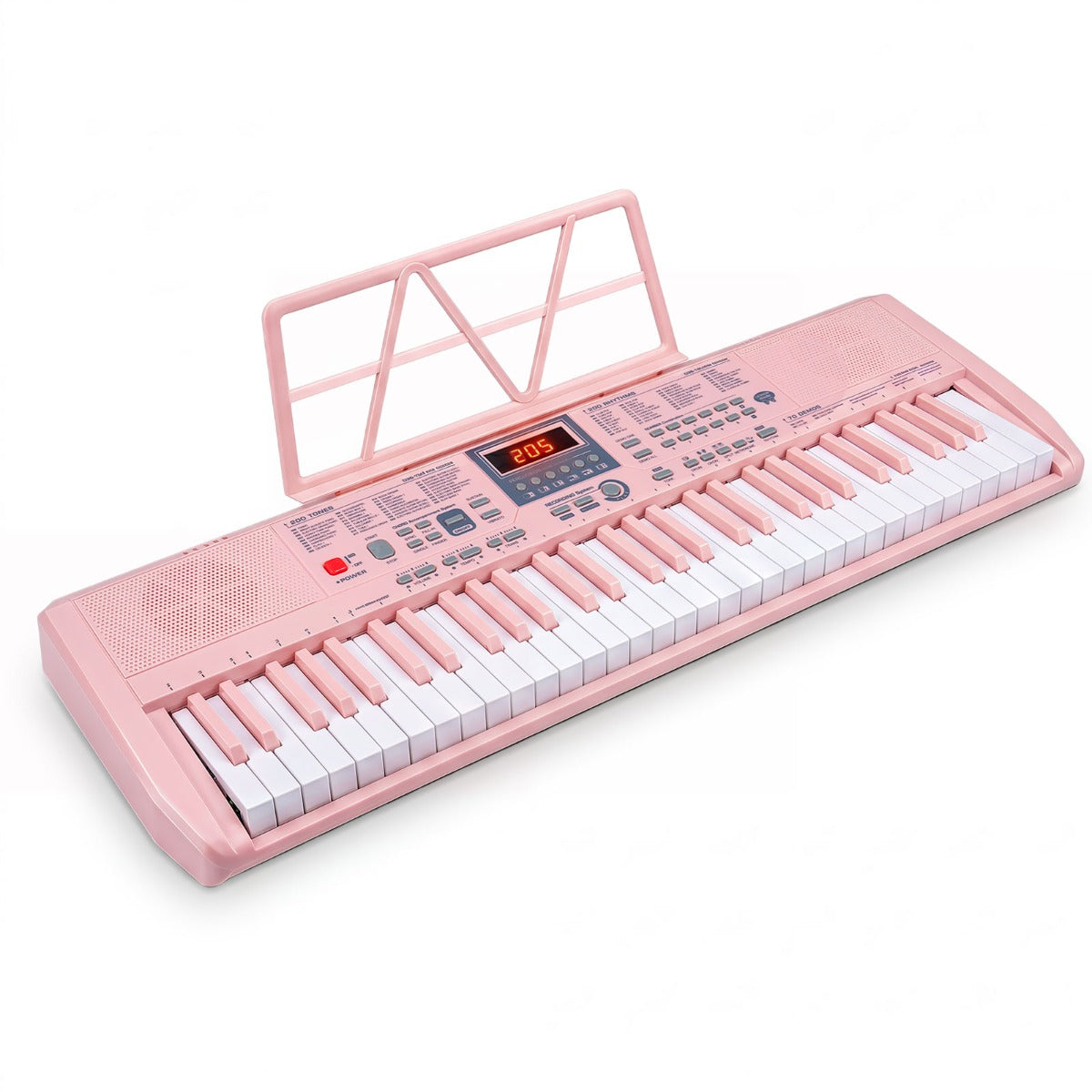Pink 61-Key Portable Keyboard | 200 Rhythms & 200 Tones