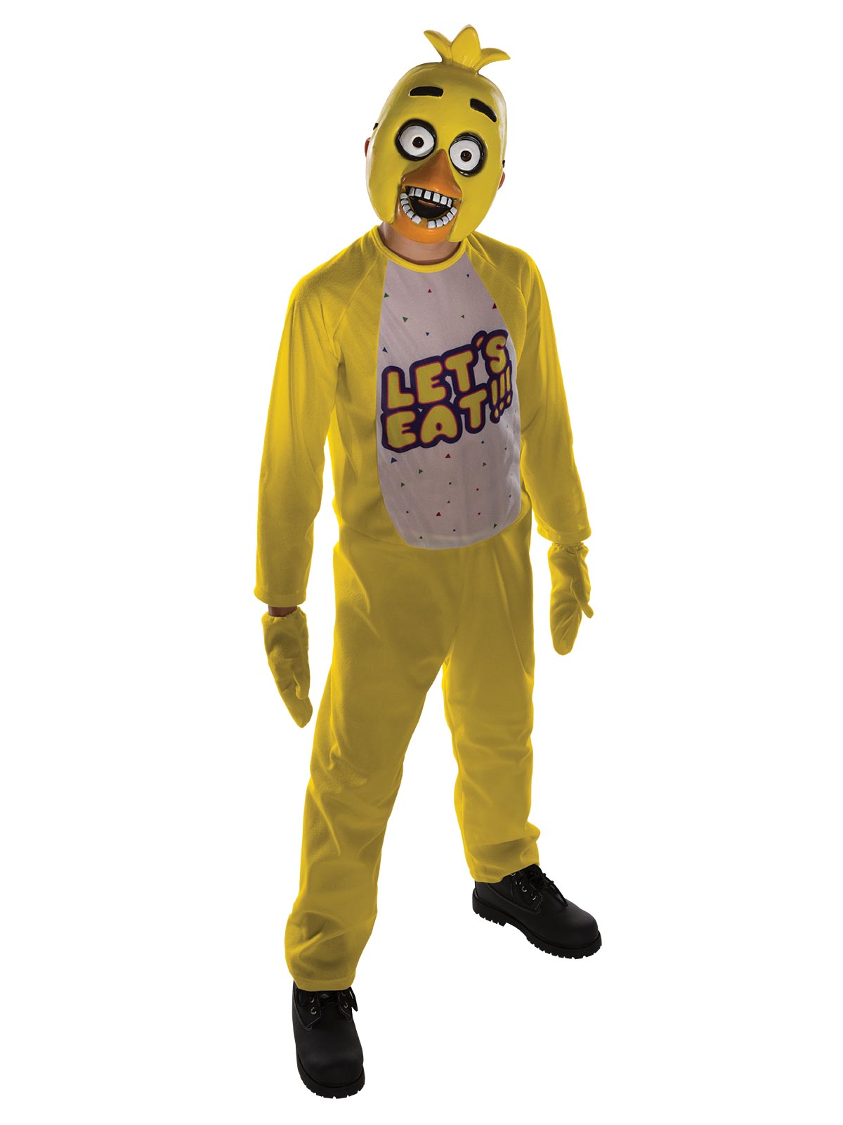 Official FNAF Chica costume for kids - perfect for spooky playtime at home.