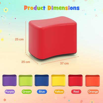 6 Pcs Butterfly Stools | Detachable PU Leather | Rainbow Colors