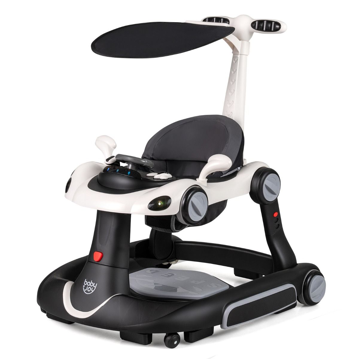 6-in-1 Baby Walker with Canopy | White Multi-Function