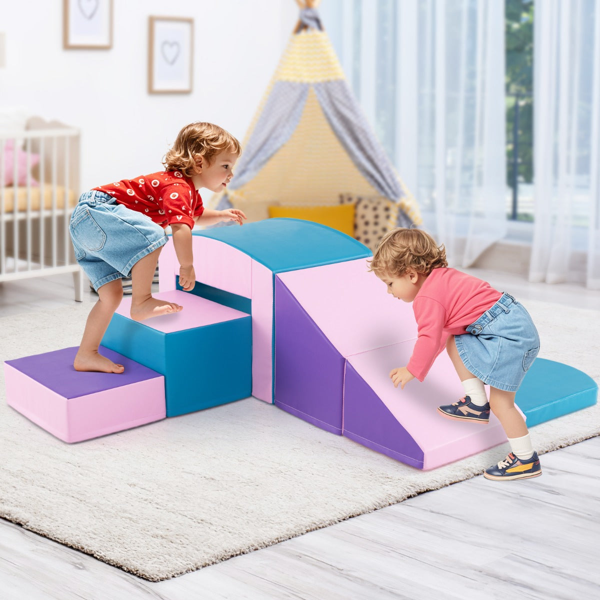 Foam Climbing Blocks | Colorful 6-Piece Set for Toddlers