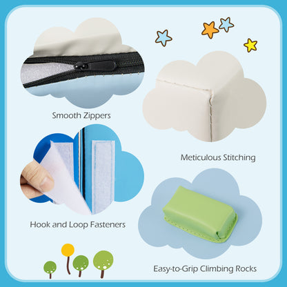 Blue 6 Piece Foam Climbing Set | Hook Loop Fasteners EPE