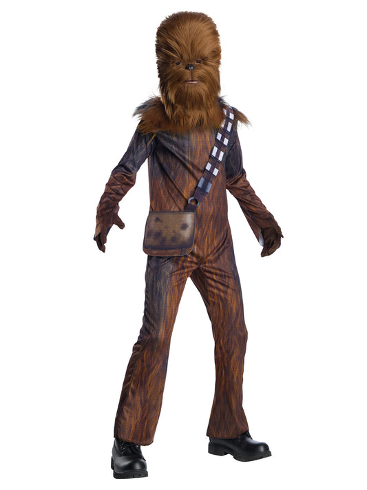 Kids Chewbacca costume, officially licensed Star Wars product for realistic movie roleplay at home.