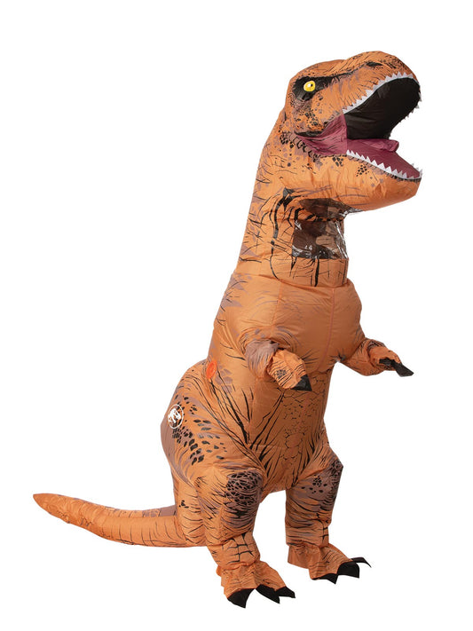 Inflatable T-Rex costume for kids, licensed from Jurassic World, perfect for imaginative play.