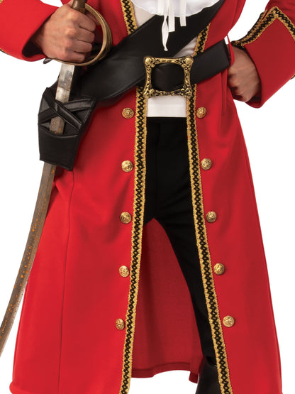 Pirate captain costume set with jacket, shirt, and hat for adventurous playtime fun.