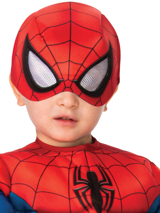 Spider-Man toddler muscle costume from Marvel, perfect for superhero playtime at home.