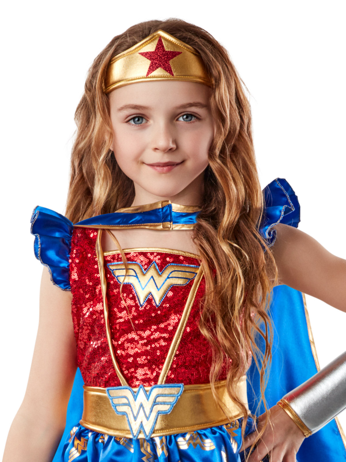 Wonder Woman Premium Red Blue Gold Costume for Kids | Superhero