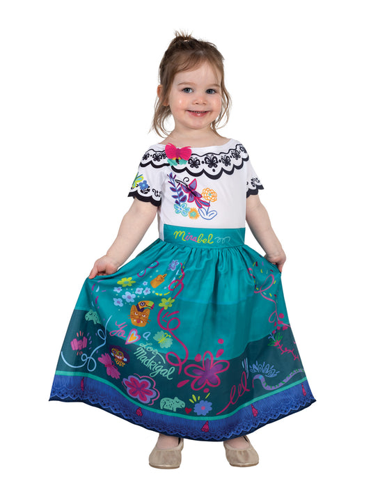 Mirabel Encanto Disney Kids Costume Dress, vibrant floral print, perfect for imaginative play