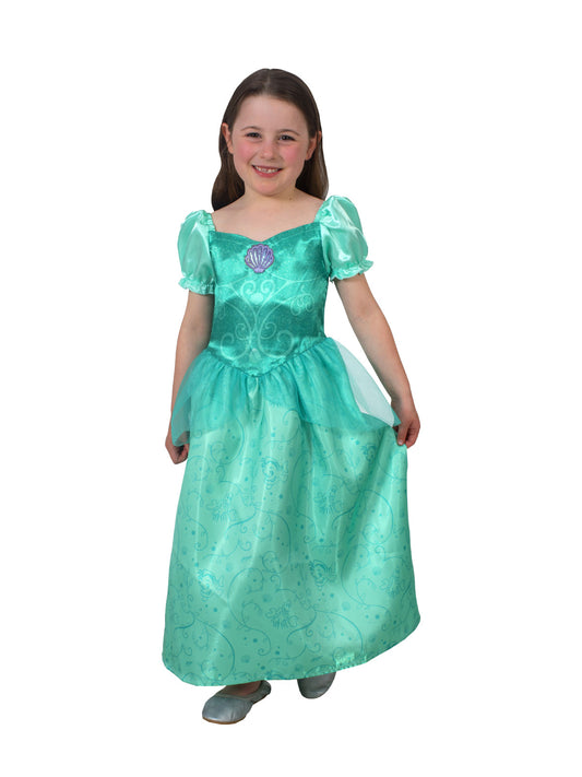 Ariel Filigree Mermaid Costume for Kids - Disney-themed, sparkly and vibrant dress-up outfit for play.