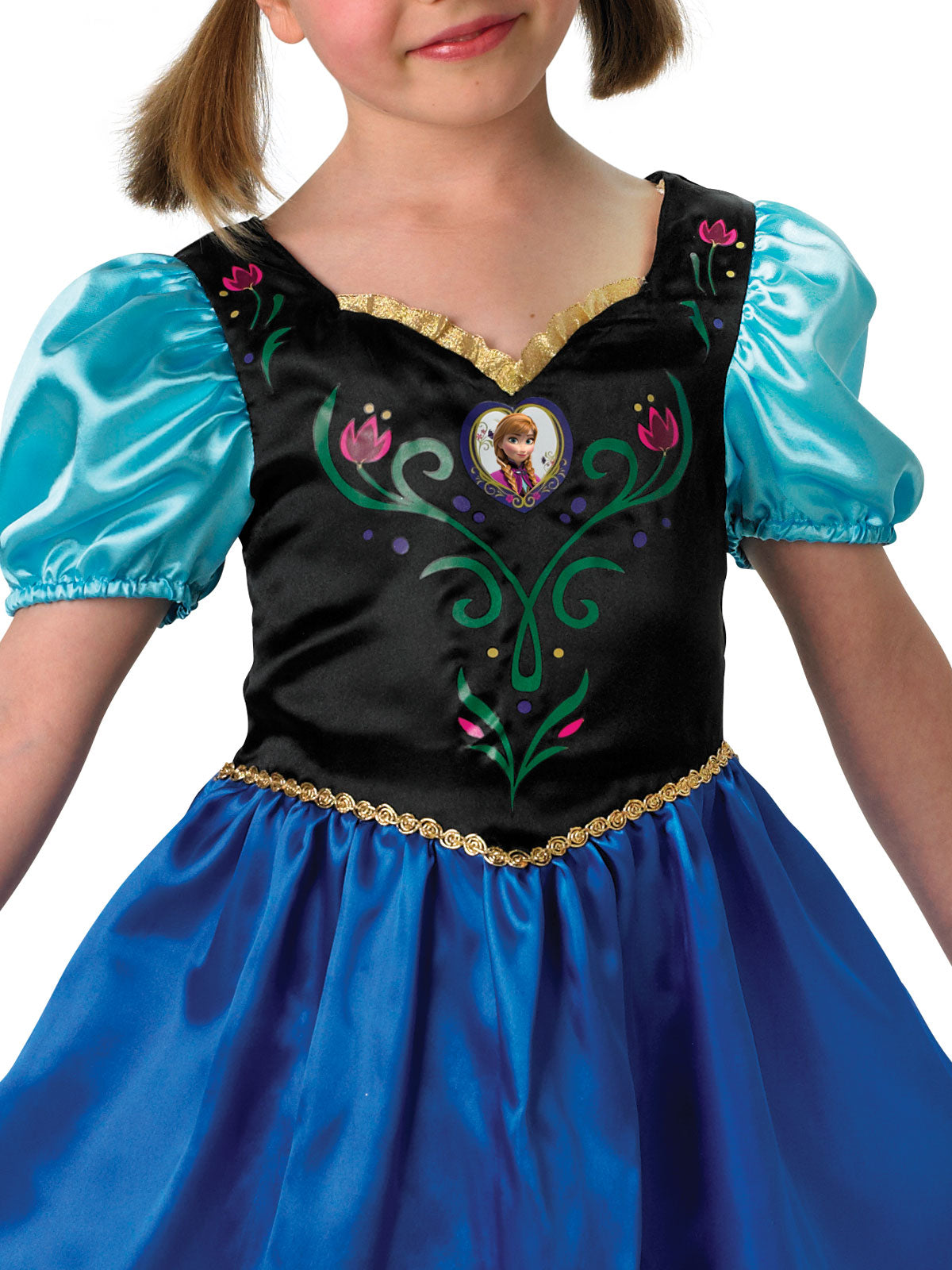 Anna Frozen classic Disney princess costume for kids, perfect for imaginative play at home.