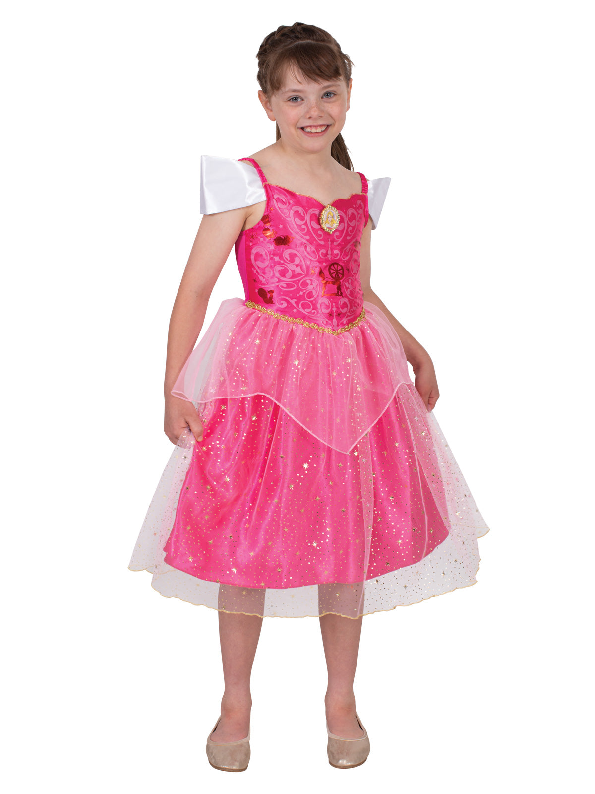 Disney Princess Aurora Sparkle Costume for Girls. Perfect for dress up play at home.