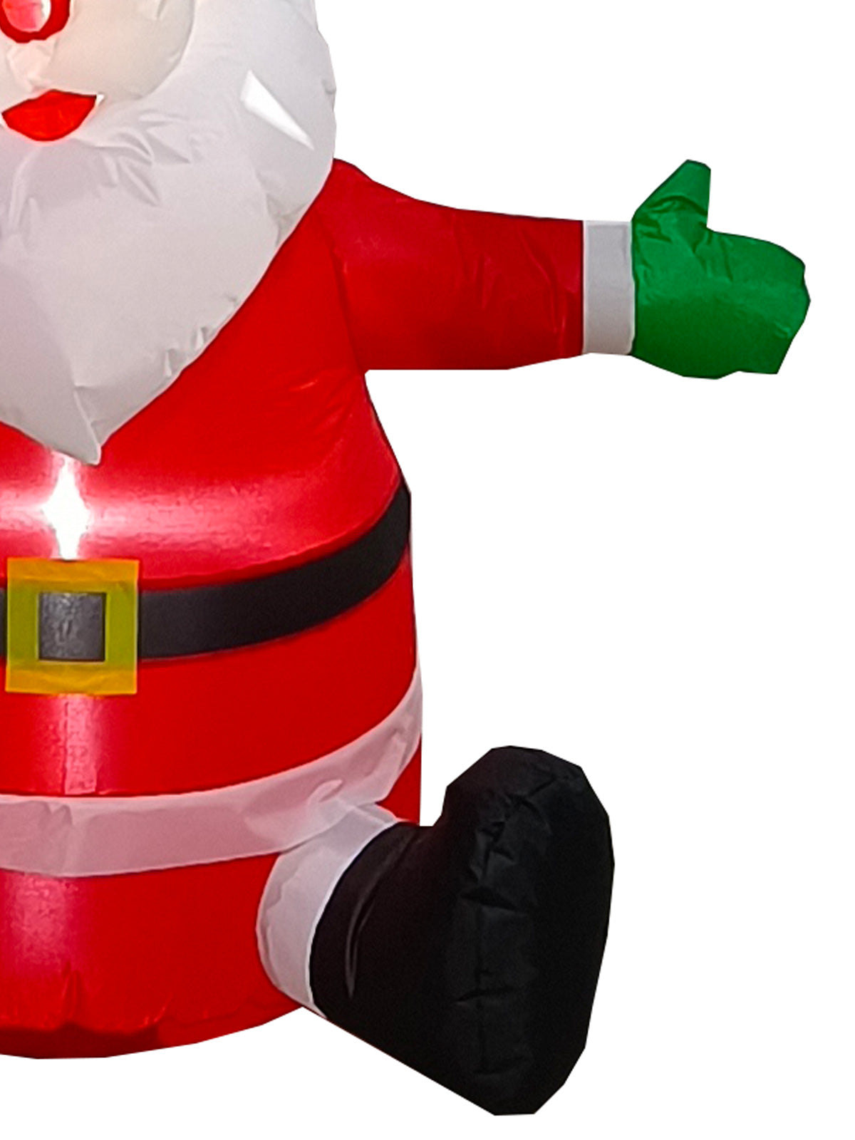 4ft Santa Claus inflatable with LED lights for festive indoor/outdoor decoration, perfect for Christmas.