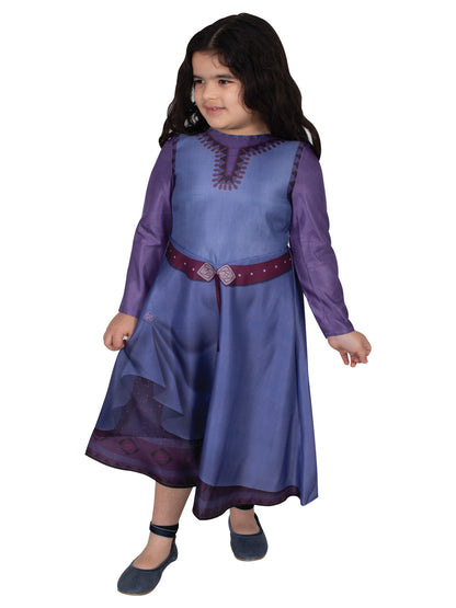 Princess Asha costume, a magical Disney Wish dress for girls pretend play at home.