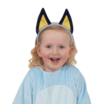 Soft blue felt Bluey character ears headband brings playful dress-up fun for fans of the animated series.