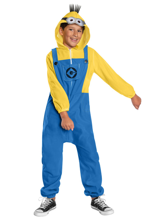 Despicable Me Minion Costume Jumpsuit for Kids - Licensed Outfit, perfect for playful dress-up.