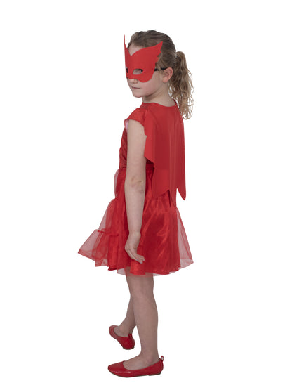 PJ Masks Owlette costume features a pink tutu dress with attached cape, perfect for superhero playtime and dress-up fun.