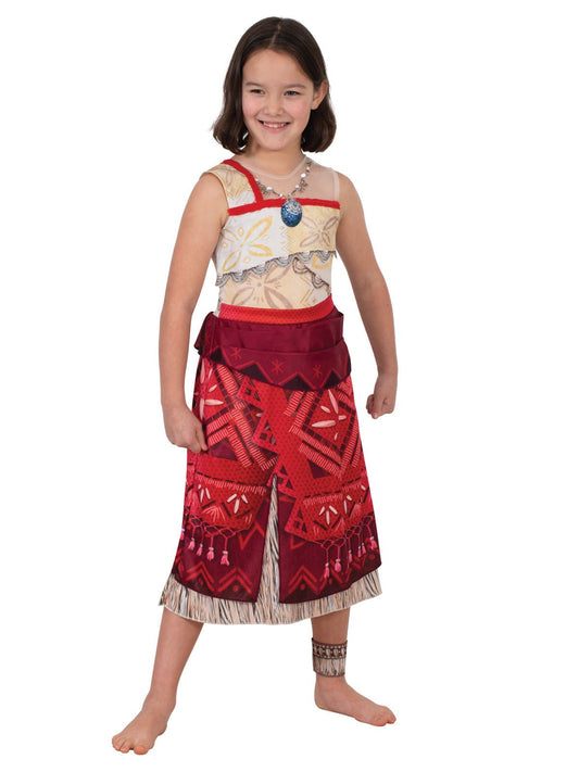 Authentic Moana 2 Disney costume features vibrant Polynesian-inspired details for magical dress-up adventures and