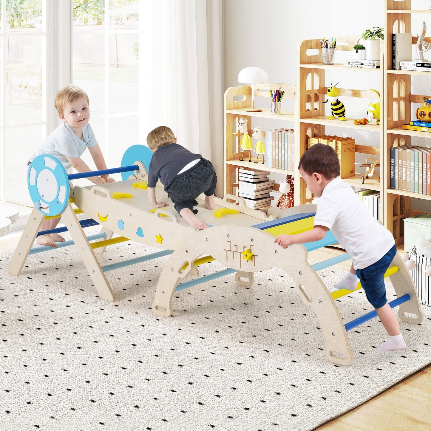 8 In 1 Montessori Climber Set | Macaron Natural Beech Wood
