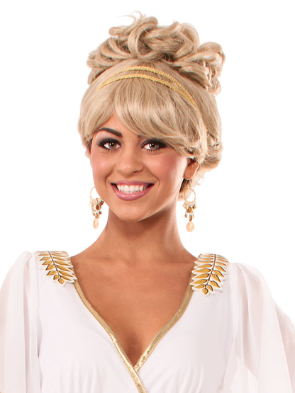 Adult Roman Goddess costume with included headpiece, perfect for home costume parties and events.