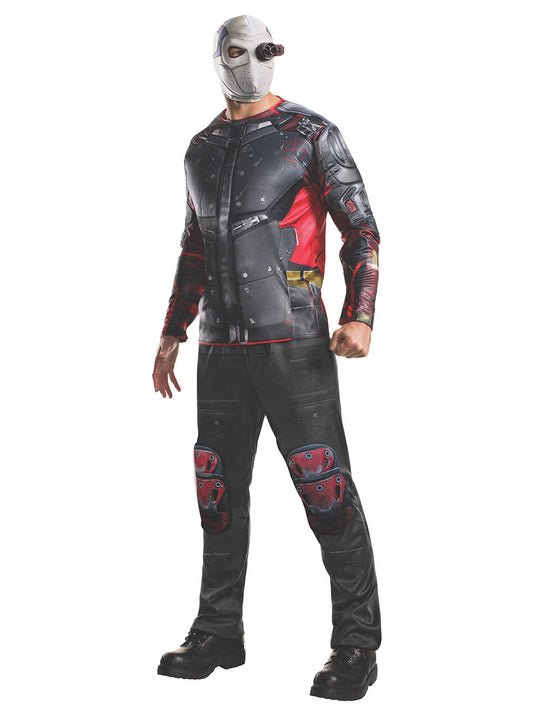 DC Comics Deadshot Adult Costume with Mask and Padding for realistic superhero play.
