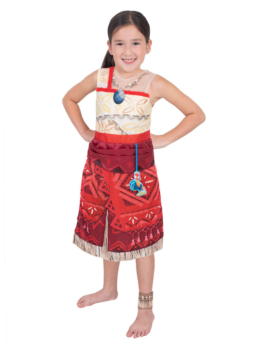 MOANA DELUXE COSTUME WITH HEIHEI ACCESSORY CHILD