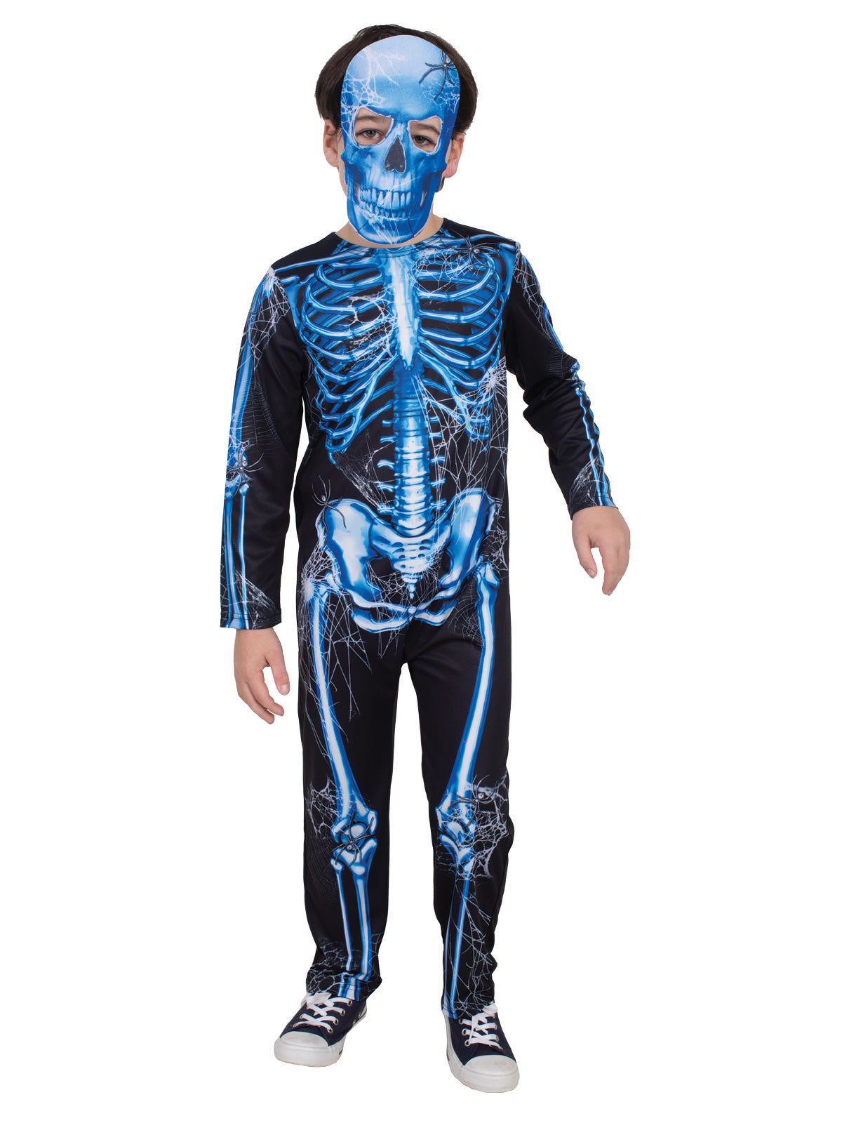 SKELETON NEON BLUE COSTUME CHILD